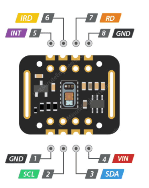MAX30102 Modül Pinout'u